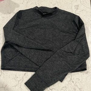 Gray Cropped Offline by Aerie Long Sleeves